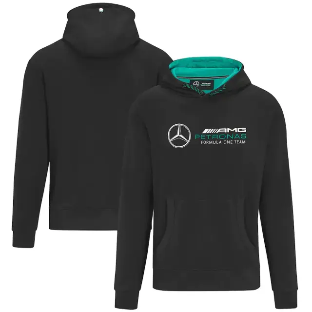 Mercedes AMG Petronas F1 Logo Hooded sweat -Black -unisex